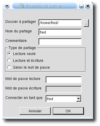Partage mode ressource
